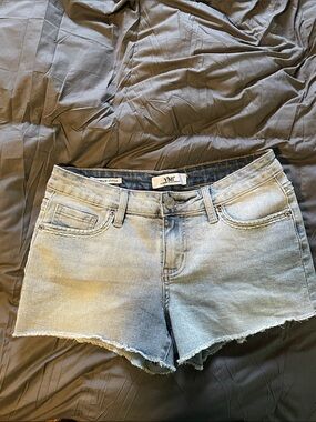 YMI Light Blue Denim Cutoff Shorts with Frayed Hem